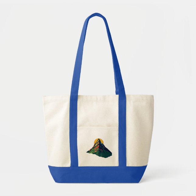 Abstract Geometric Mountain Landscape Tote Bag (Front)