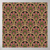 abstract Geometric mughal motif flower patternart,