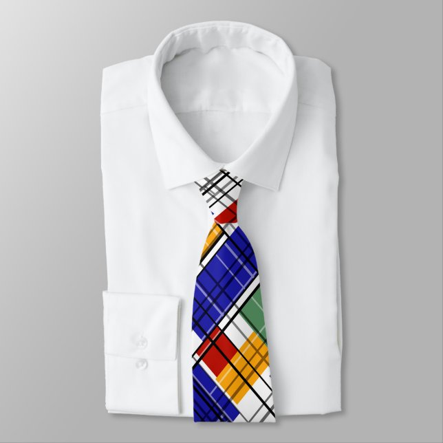 Abstract, geometric , multicolored neck tie (Tied)