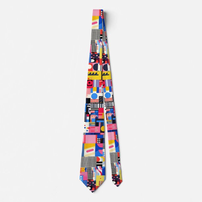 Abstract Geometric  Neck Tie (Front)