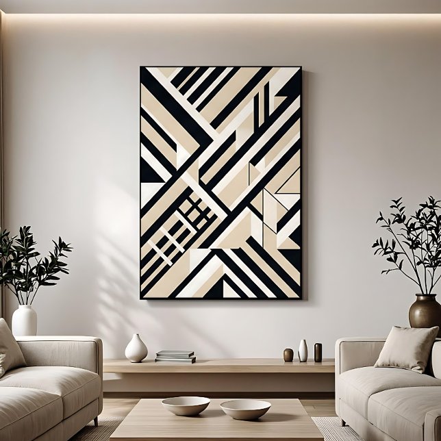 Abstract Geometric Neutral 3D Layers Poster (Creator Uploaded)