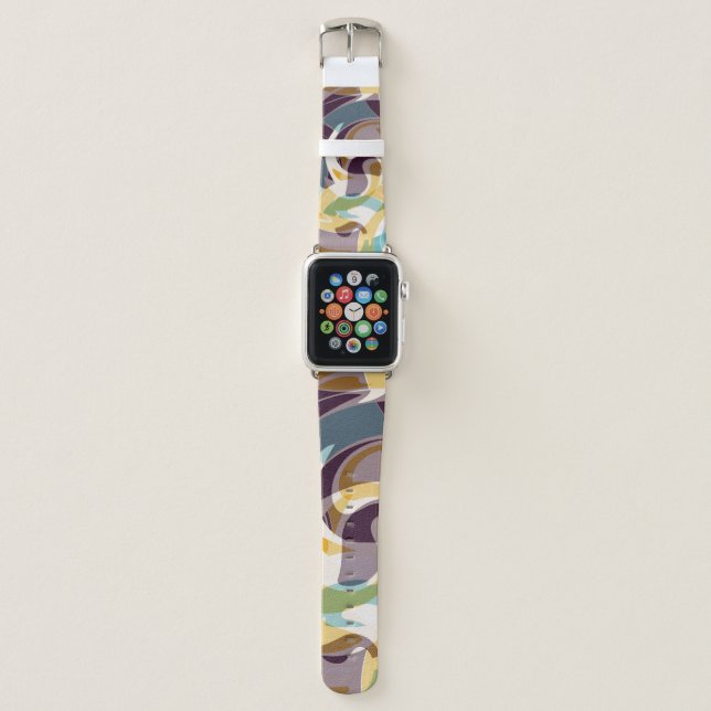 Abstract geometric objects graffiti grunge effecta apple watch band (Front)