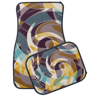 Abstract geometric objects graffiti grunge effecta car floor mat