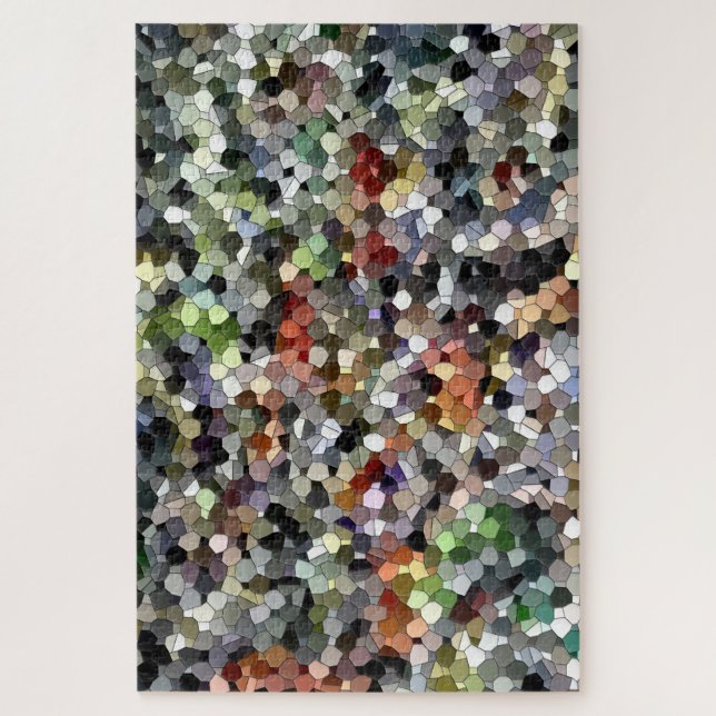 Abstract Geometric Octagon Mosaic Multicolored - m Jigsaw Puzzle (Vertical)