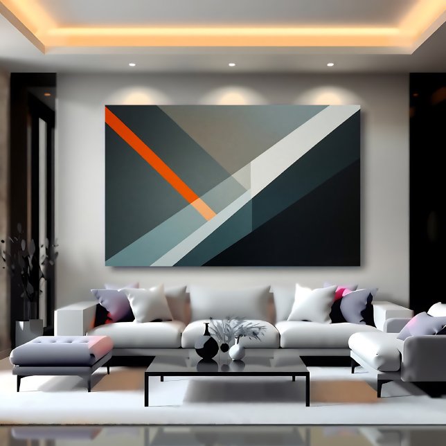 Abstract Geometric Orange Accent Poster (Creator Uploaded)