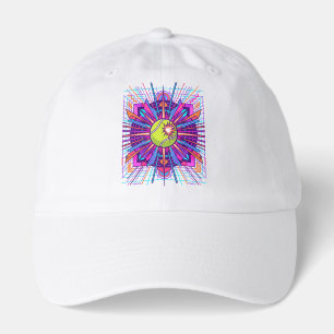 Abstract Geometric Padel Ball Sports Illustration Hat