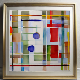 Abstract Geometric Painting 1:1 Poster