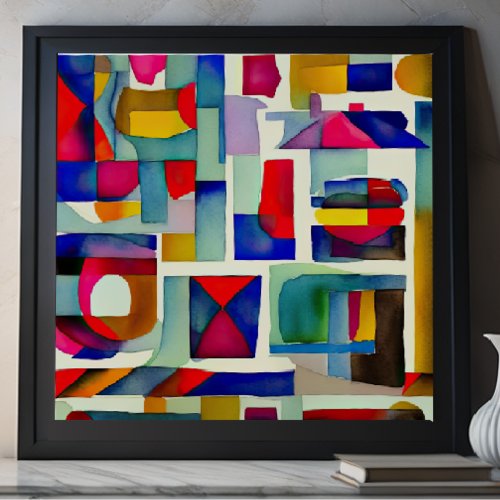 Abstract Geometric Painting 11 Poster