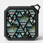 Abstract Geometric Palms & Waves Pattern Bluetooth Speaker (Front)
