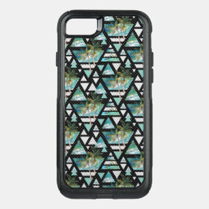 Abstract Geometric Palms & Waves Pattern OtterBox Commuter iPhone SE/8/7 Case