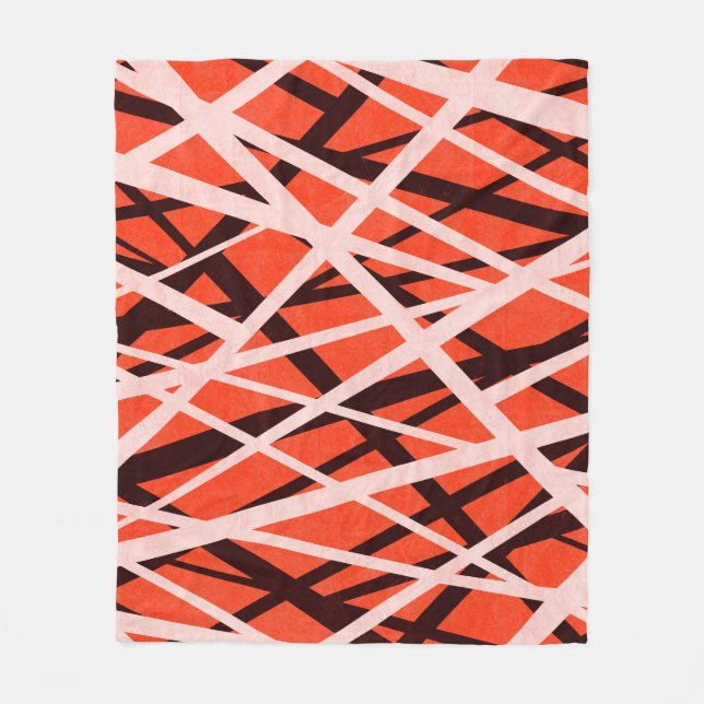 Abstract Geometric Paper: High-Res Texture Fleece Blanket (Front)