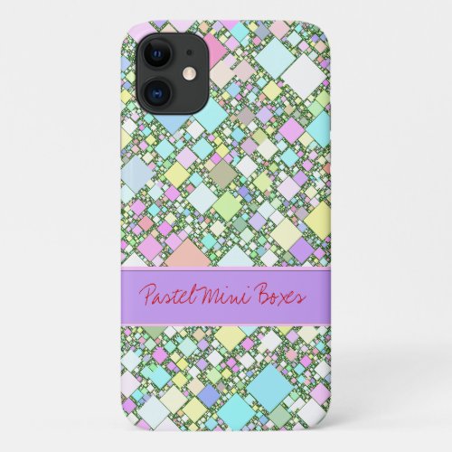 Abstract Geometric Pastel Background Personalized  iPhone 11 Case