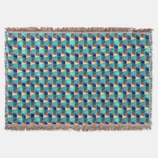 Abstract geometric pattern 1192 - Throw Blanket (Front)