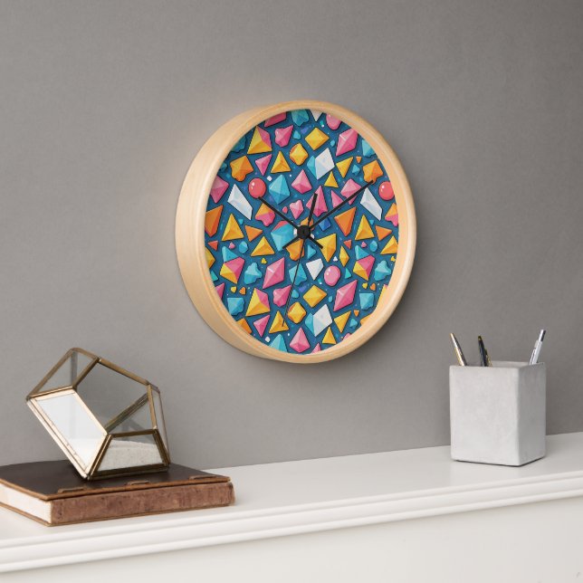 Abstract geometric pattern 16 - Wall Clock (Office)