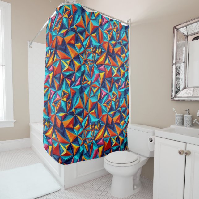 Abstract geometric pattern 18 - Shower Curtain (In Situ)