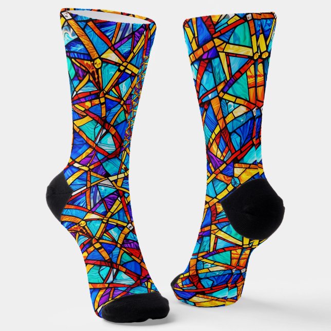 Abstract geometric pattern 22 - Socks (Angled)
