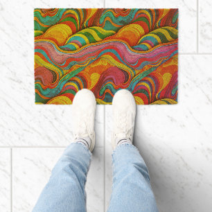 Abstract geometric pattern 34 - Coir Mat