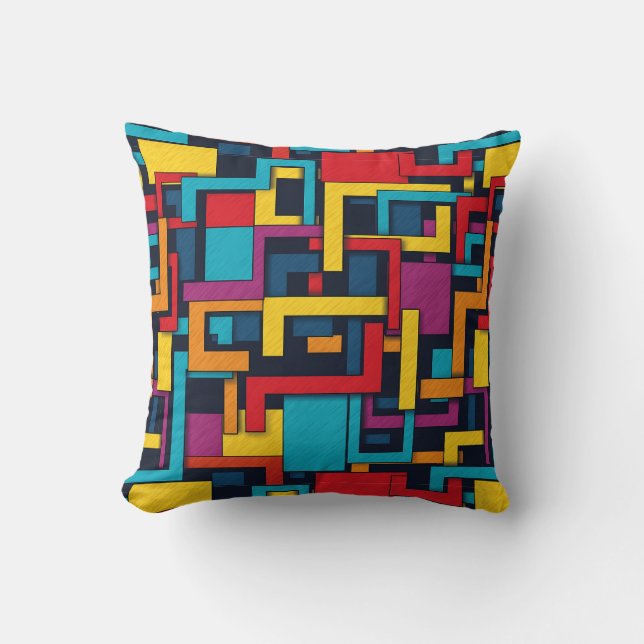 Abstract Geometric Pattern Abstract Modern  Throw Pillow (Front)