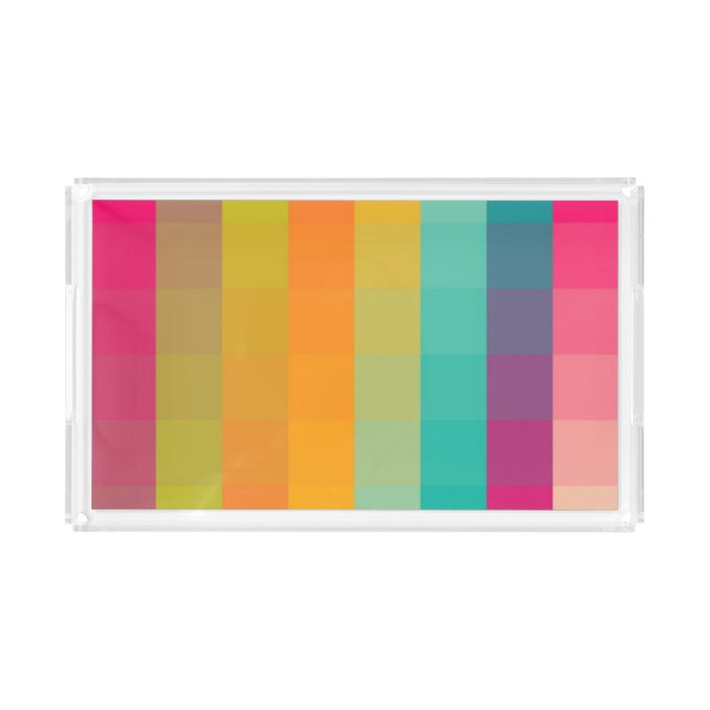Abstract geometric pattern acrylic tray (Front)