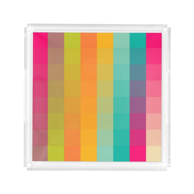 Abstract geometric pattern acrylic tray (Front)