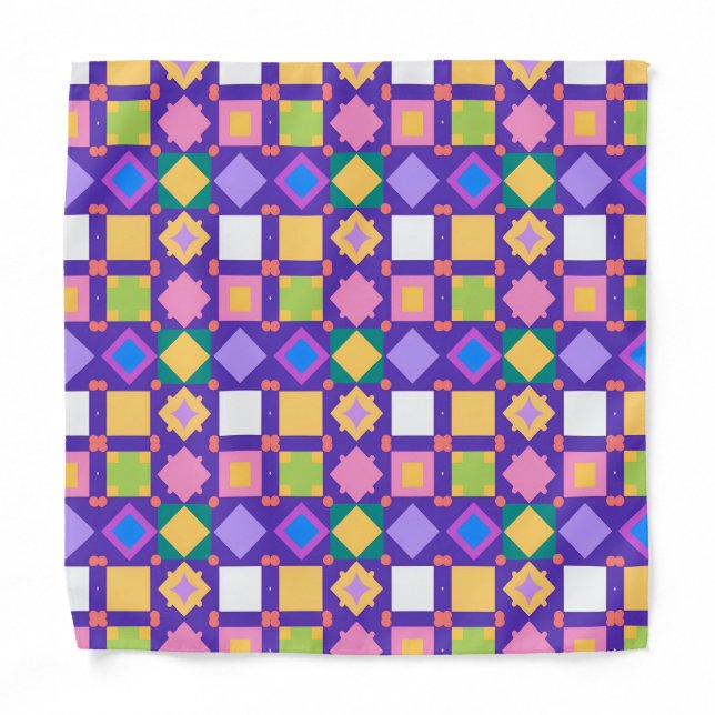 Abstract Geometric Pattern Bandana (Front)