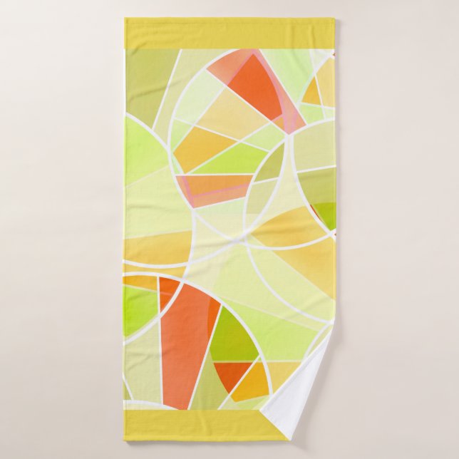 Abstract geometric pattern bath towel (Bath Towel)