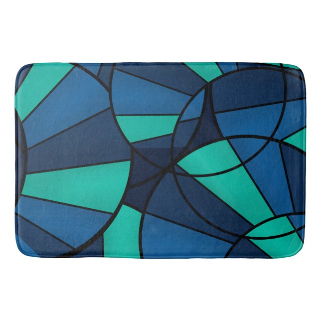 Abstract geometric pattern bathroom mat (Front)