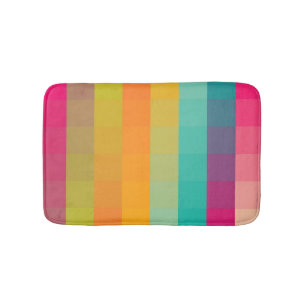 Abstract geometric pattern bathroom mat