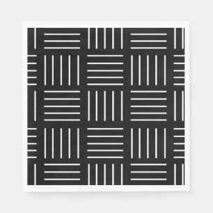Abstract geometric pattern - black and white. napkins