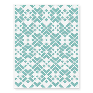 Abstract geometric pattern - blue and white. temporary tattoos