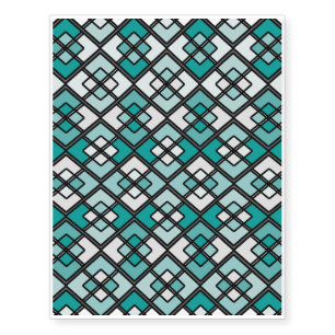 Abstract geometric pattern - blue. temporary tattoos