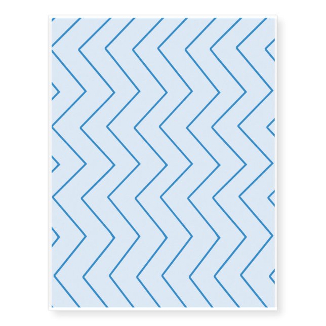 Abstract geometric pattern - blue temporary tattoos (Front)