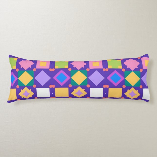 Abstract Geometric Pattern Body Pillow (Front)