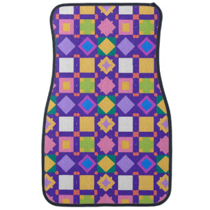 Abstract Geometric Pattern Car Floor Mat