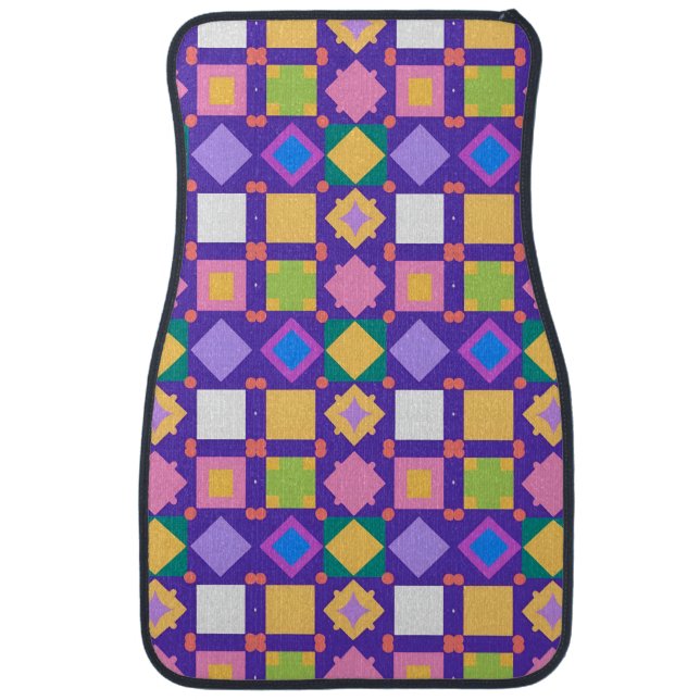 Abstract Geometric Pattern Car Floor Mat (Front)