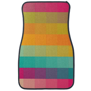 Abstract geometric pattern car floor mat