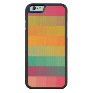 Abstract geometric pattern carved maple iPhone 6 bumper case