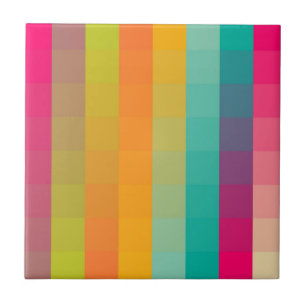 Abstract geometric pattern ceramic tile