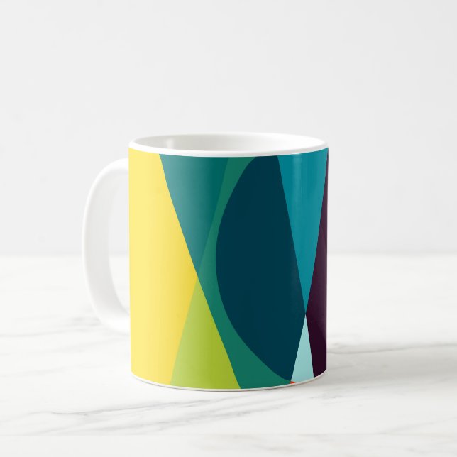 Abstract geometric pattern coffee mug (Front Left)
