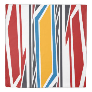 Abstract , geometric pattern, colorful duvet cover