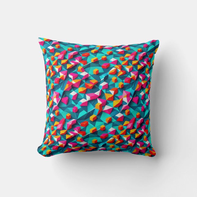 Abstract geometric pattern design 14 -Throw Pillow (Front)