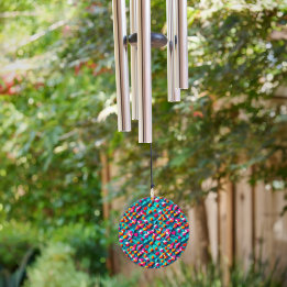 Abstract geometric pattern design 14 wind chime