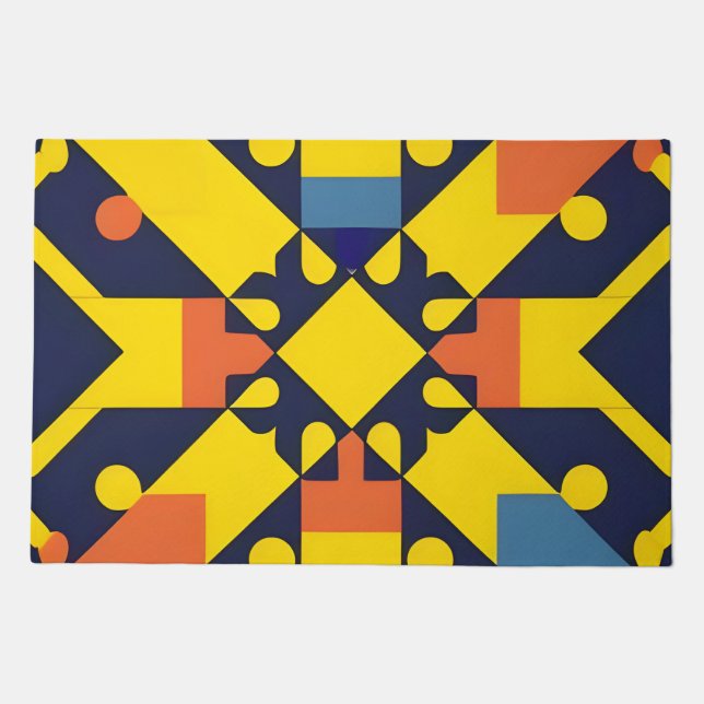 Abstract Geometric Pattern Doormat (Front)