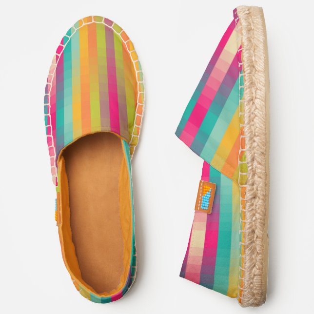 Abstract geometric pattern espadrilles (Side)