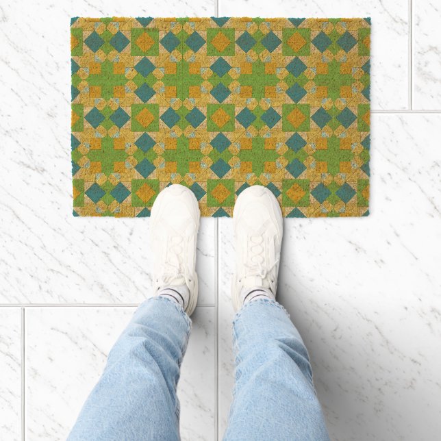 Abstract Geometric Pattern Fiber Doormat (Insitu)