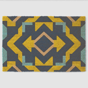 Abstract Geometric Pattern Fiber Doormat