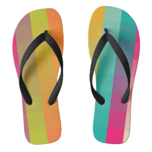 Abstract geometric pattern flip flops