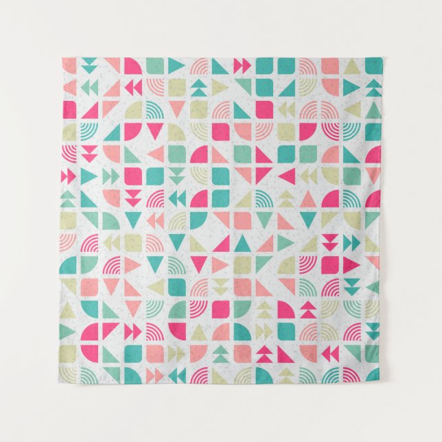 Abstract Geometric Pattern generative computationa Tapestry (Front)