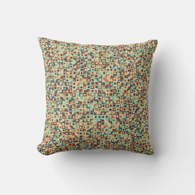 Abstract Geometric Pattern generative computationa Throw Pillow (Front)