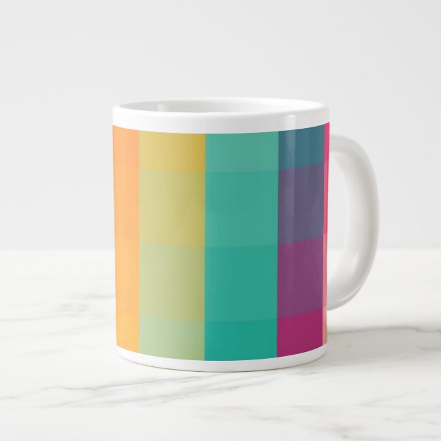Abstract geometric pattern giant coffee mug (Front Right)